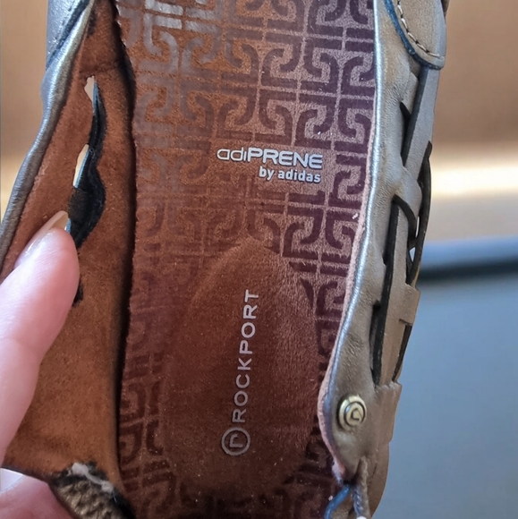 Rockport Leather Slip-On Hurache Sandal Etty Bronze Women's Flats Size 9 M - Picture 6 of 9